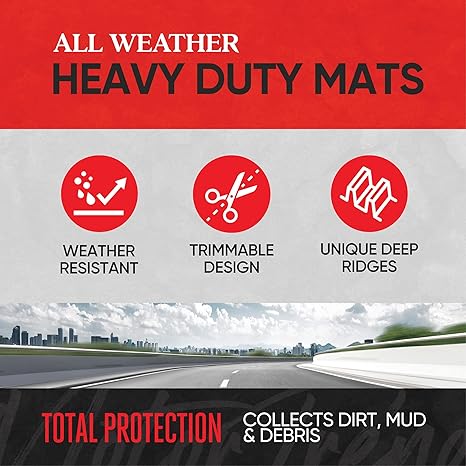 Advanced Black Rubber Car Mats